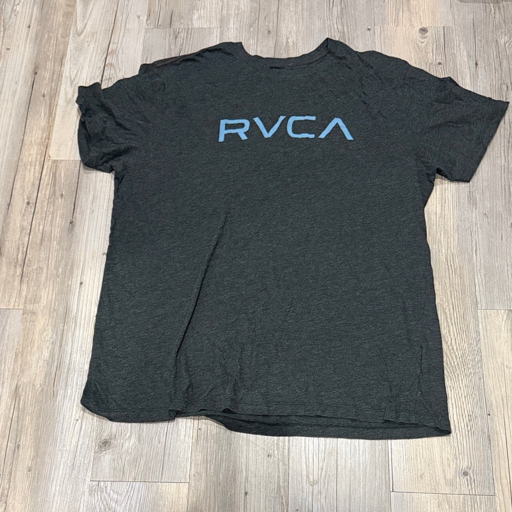 MENS RVCA T SHIRT GREY - Picture 1 of 5
